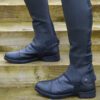 Hy Equestrian Childrens Synthetic Chaps Black - Image 2
