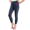 Hy Equestrian Stella Jr Riding Tights Grey/Pink - Image 9