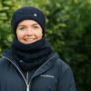 Hy Equestrian Melrose Cable Knit Snood Navy - Image 2