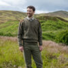 Hoggs of Fife Melrose Hunting V-Neck Pullover Green - Image 2