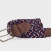 IBEX Woven Belt - Navy, Red & White - Image 2