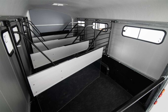 Interior shot of a Cheval Liberté Islandic horse trailer