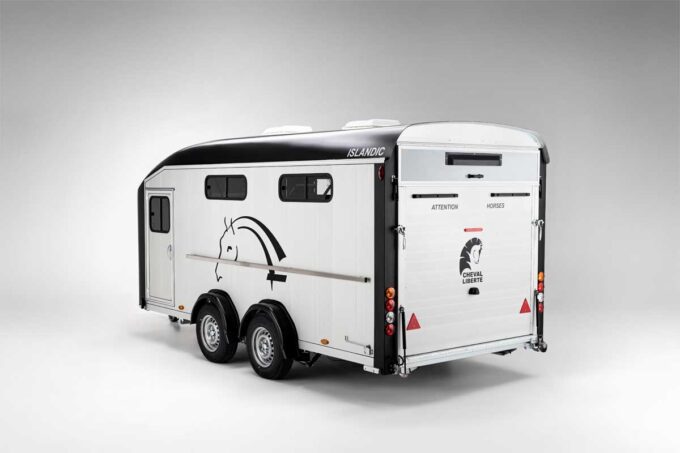 Studio shot of a Cheval Liberté Islandic horse trailer