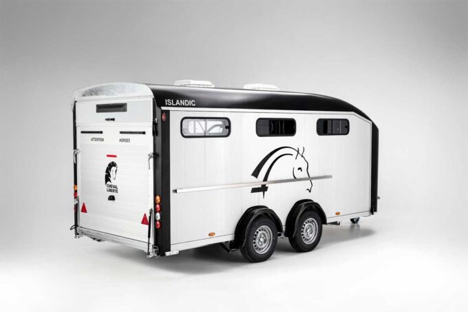 Studio shot of a Cheval Liberté Islandic horse trailer