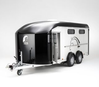 Studio shot of a Cheval Liberté Islandic horse trailer