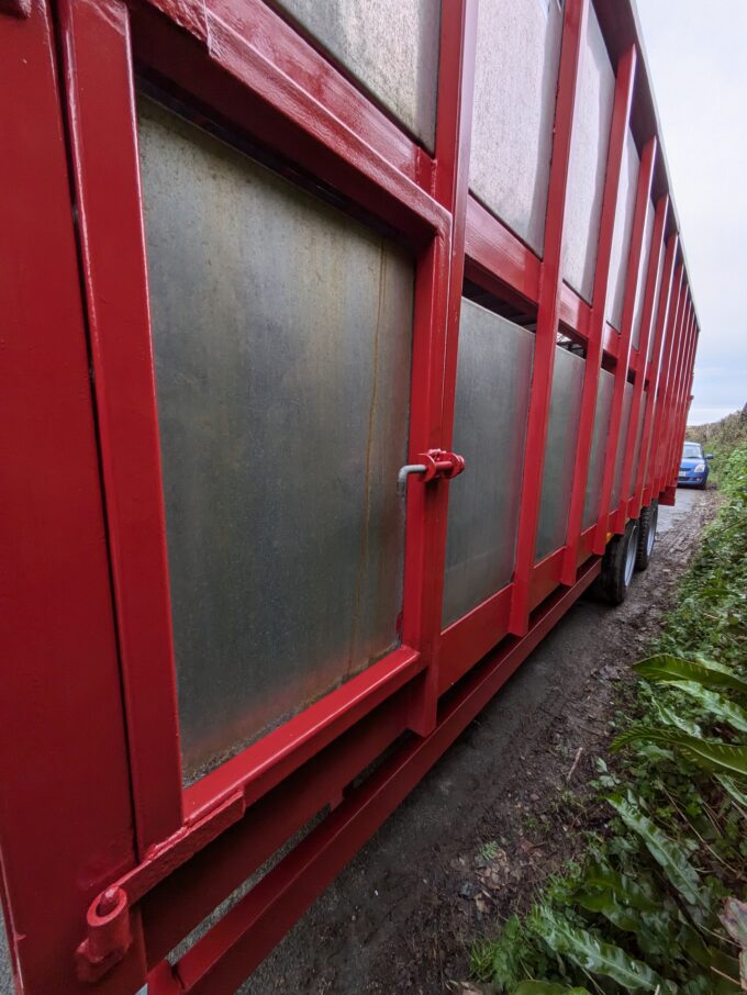 McCauley 20ft Livestock Trailer side door