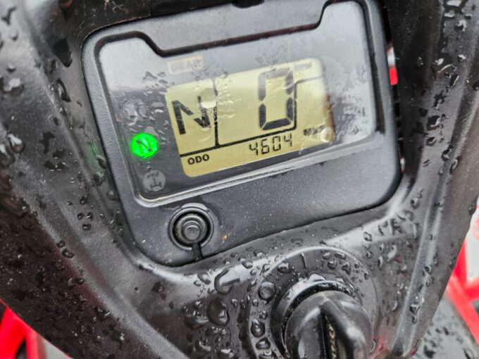 Honda TRX520 Quad Bike odometer showing miles