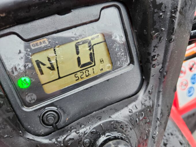 Honda TRX520 Quad Bike odometer showing hours