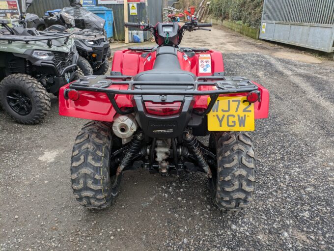 Rear of Honda TRX520 quad bike