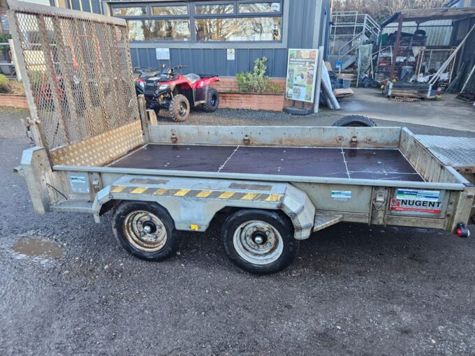 Used Nugent plant trailer (3.5 tonne) with new floor