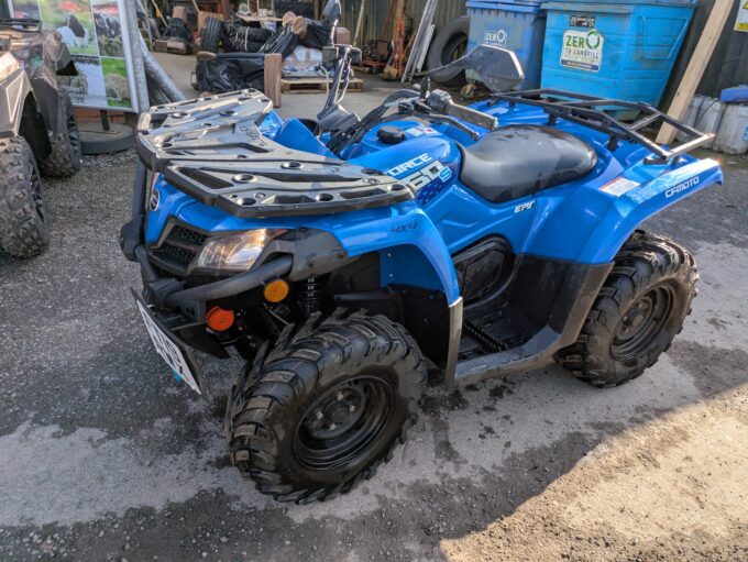 CF Moto 450S from the front/left side