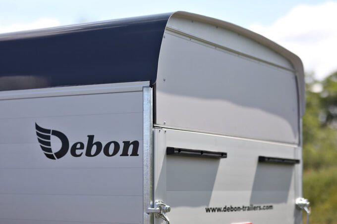 Top hatch on the rear of Debon C500 Box Trailer