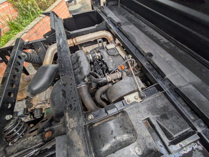 Kawasaki Mule Pro DX engine bay