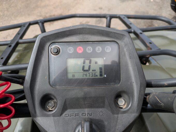Odometer on Suzuki KingQuad 400 FSi quad bike