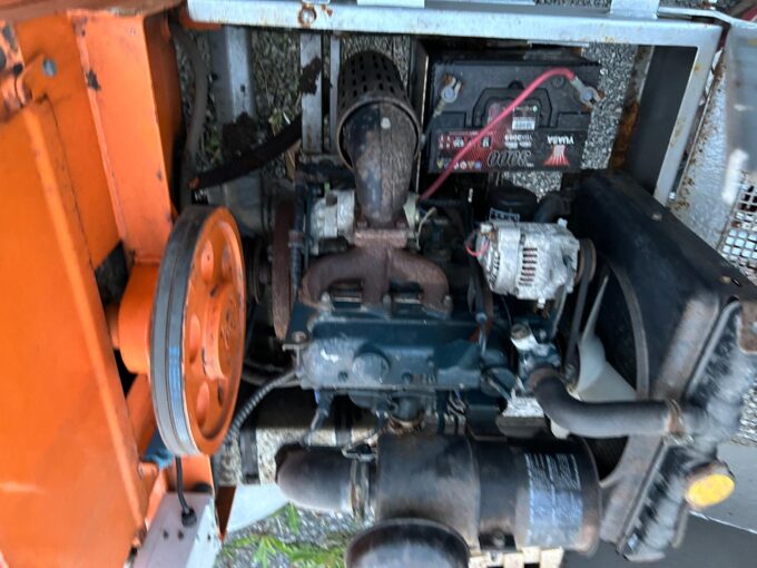 Kubota engine on a Wessex Fast Tow Wood Chipper