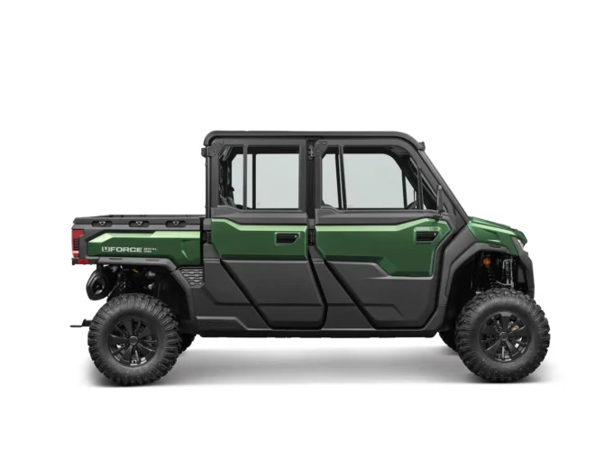 CFMOTO U10 PRO XL in forest green. Side profile studio shot.