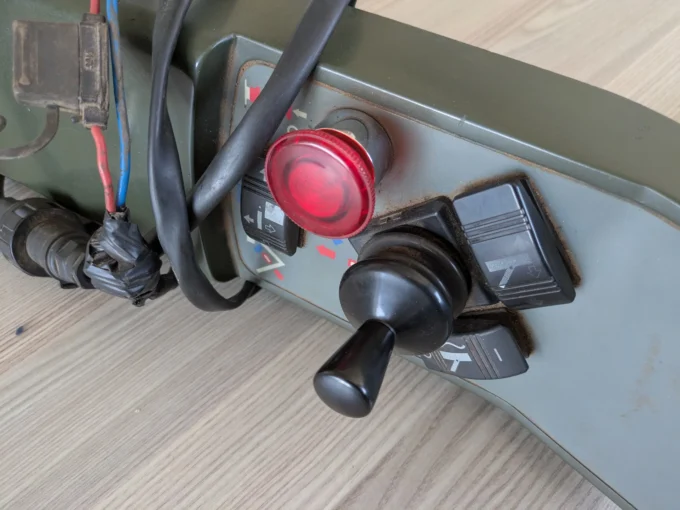 Armrest controls for Bomford Turner Hawk 5.4 Hedgecutter