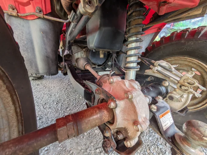 Underside of Honda Fourtrax TRX420FM quad bike