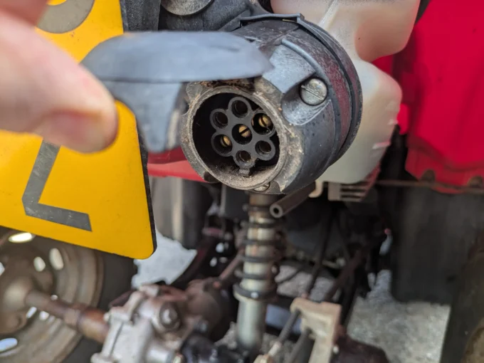 Socket on Honda Fourtrax TRX420FM quad bike
