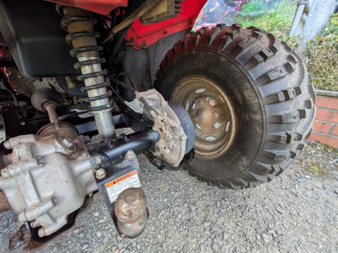 rear underside of Honda Fourtrax TRX420FM quad bike