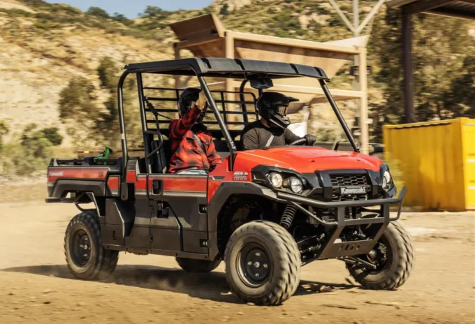 Kawasaki Mule Pro-FX 1000 driving in quarry