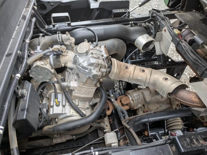 Kawasaki Mule Pro MX engine bay