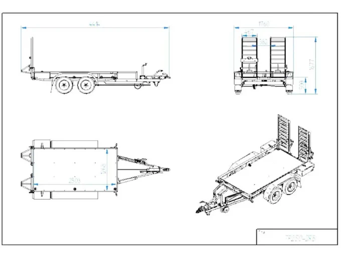 Tiki Trailers TP250 dimensions